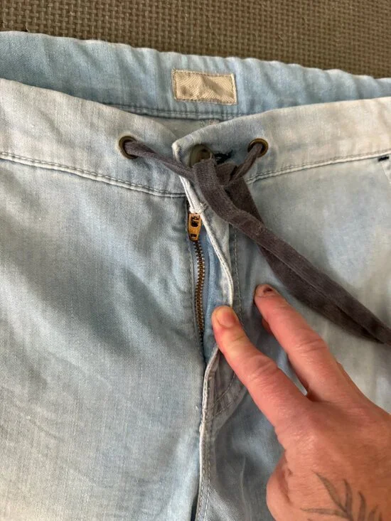 MOTHER The Lazy Daisy Drawstring High Rise Jeans- Straight Leg- Light Wash- 27 - Picture 11 of 14